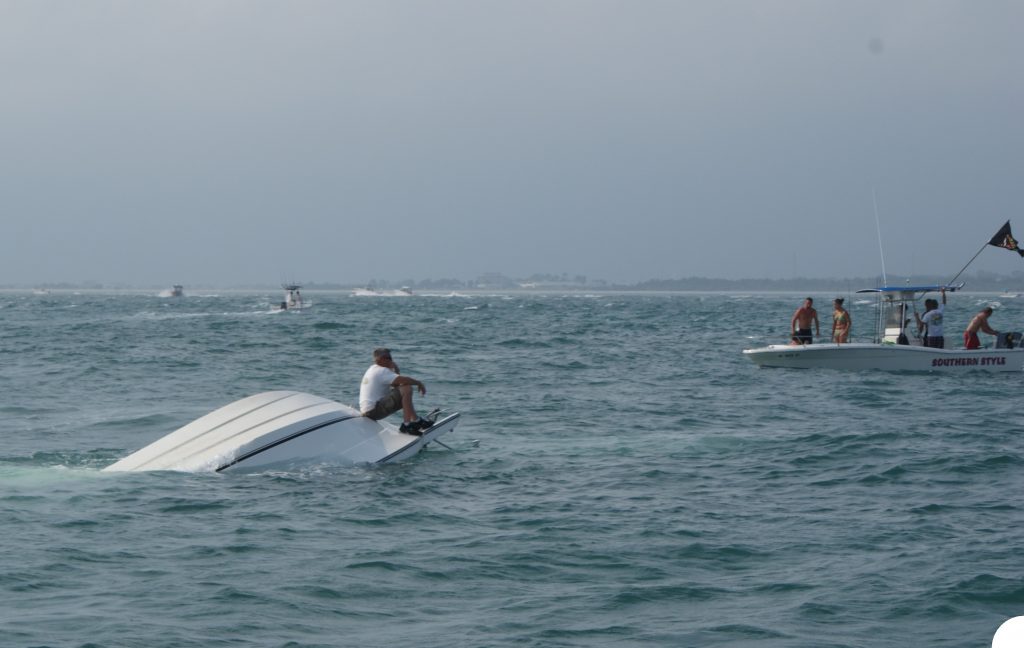 sailboats capsizing