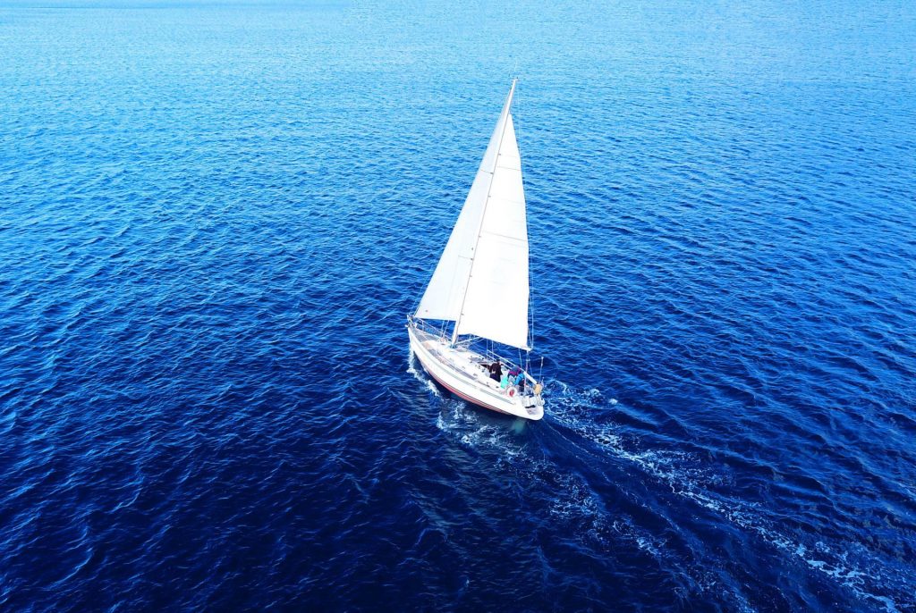modern sloop sailboat